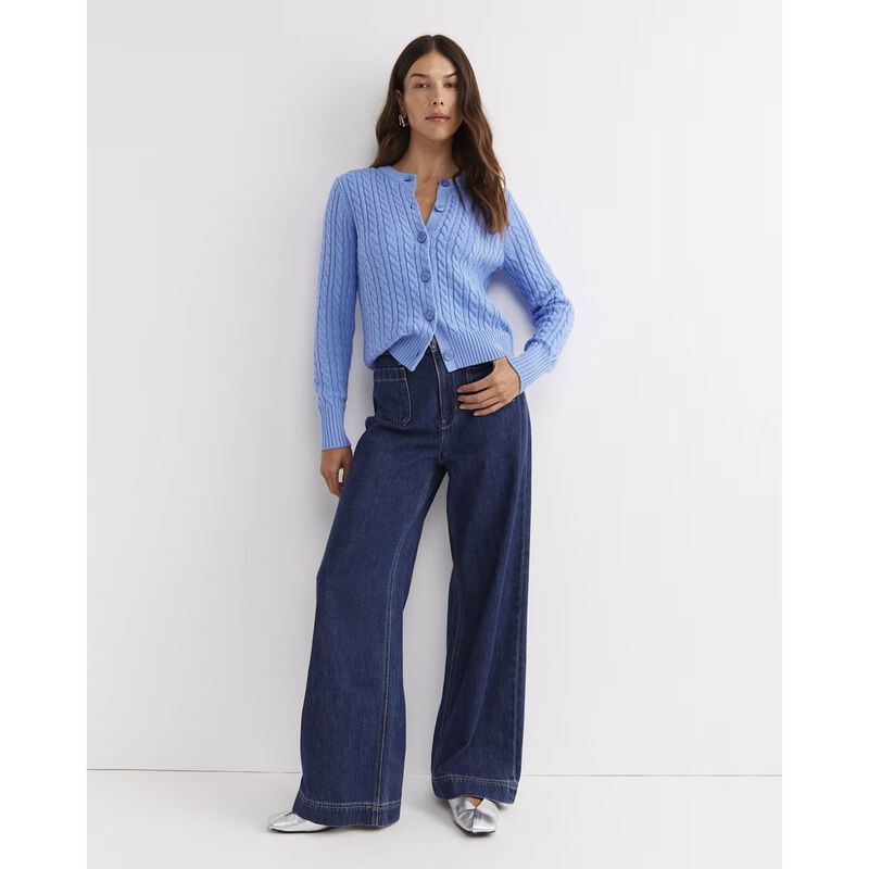 Sportscraft Cable Merino Cotton Cardigan image number 3